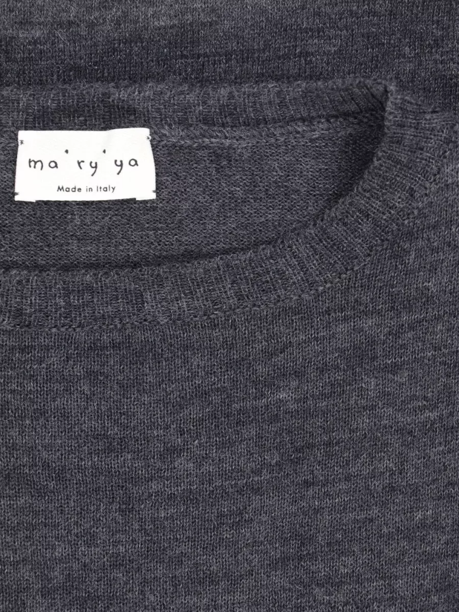 Ma'ry'ya Virgin Wool Crewneck Sweatshirt