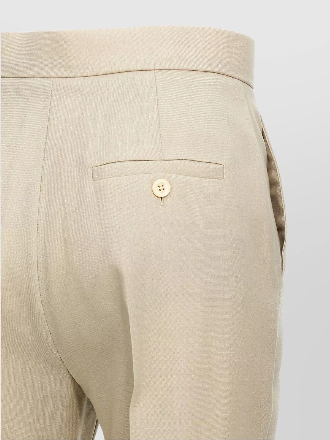 Max Mara High-waisted Pants With Front Pleats And Button Detail