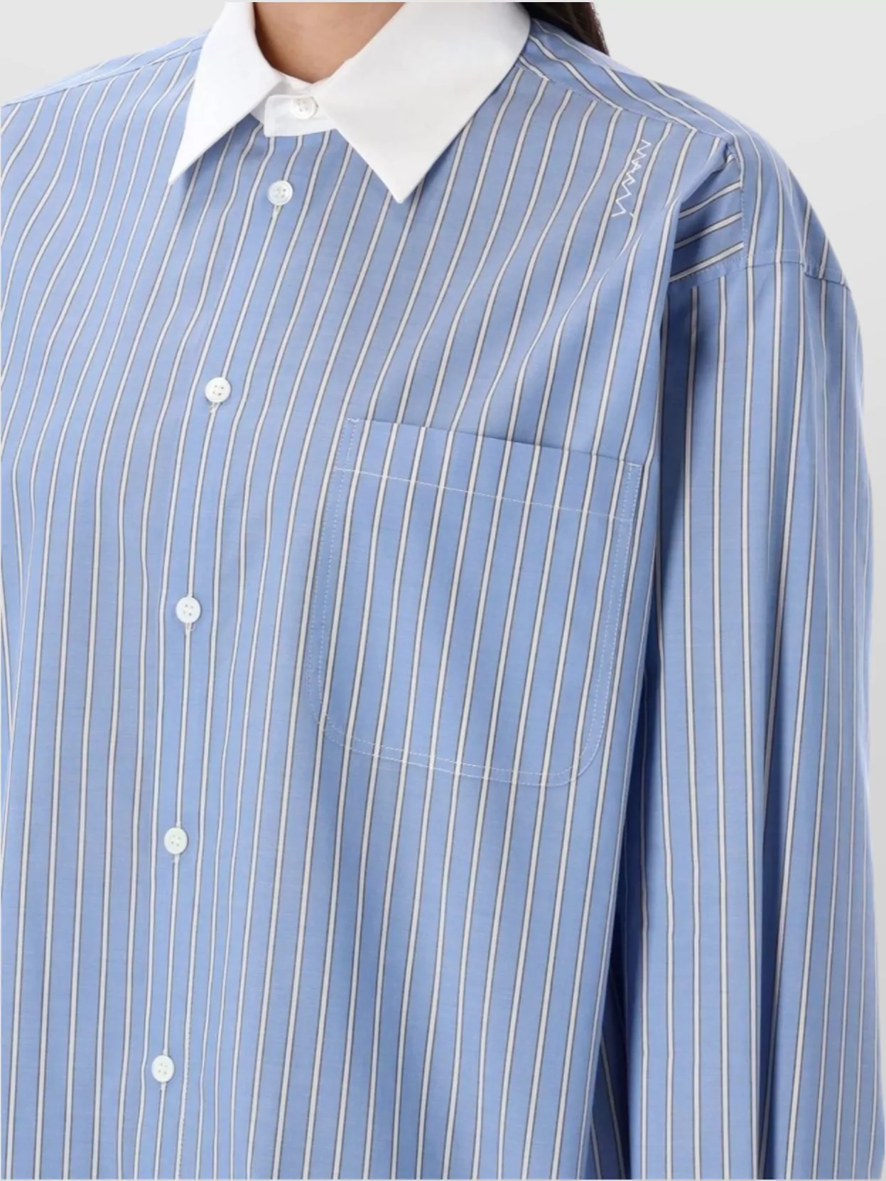 Marni Oversized Striped Cotton Poplin Shirt