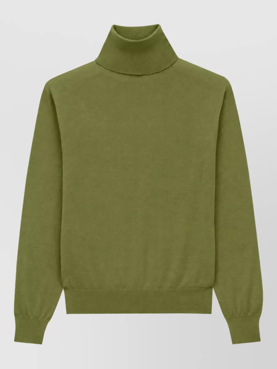Saint Laurent Cashmere Wool Silk Turtleneck Knit Top