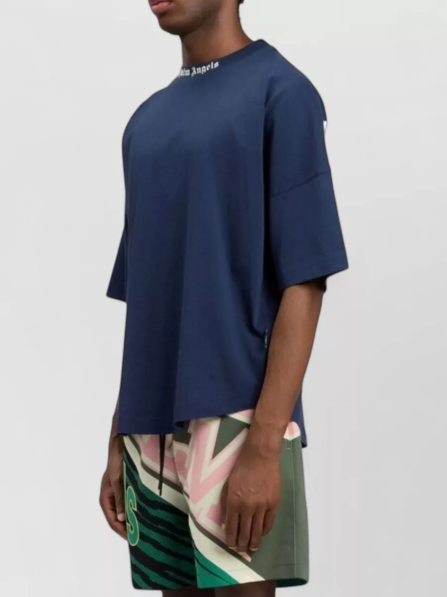 Palm Angels Cotton Logo-Print Short-Sleeve T-Shirt