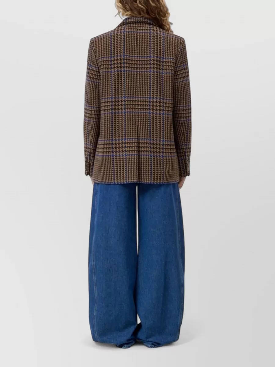 Closed Checked Wool Double-Breasted Blazer
