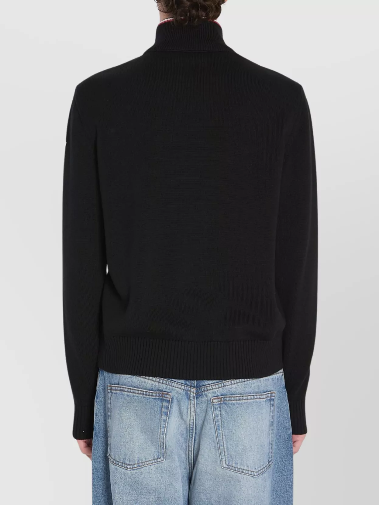 Moncler Cotton Cardigan Quilted Tricolor Collar