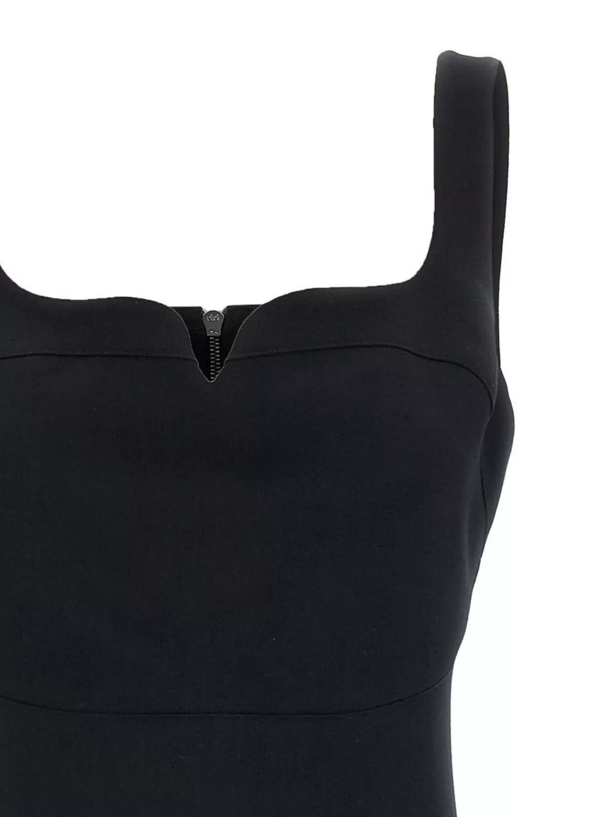 Shop Victoria Beckham Square Neckline Sleeveless Fitted Dress