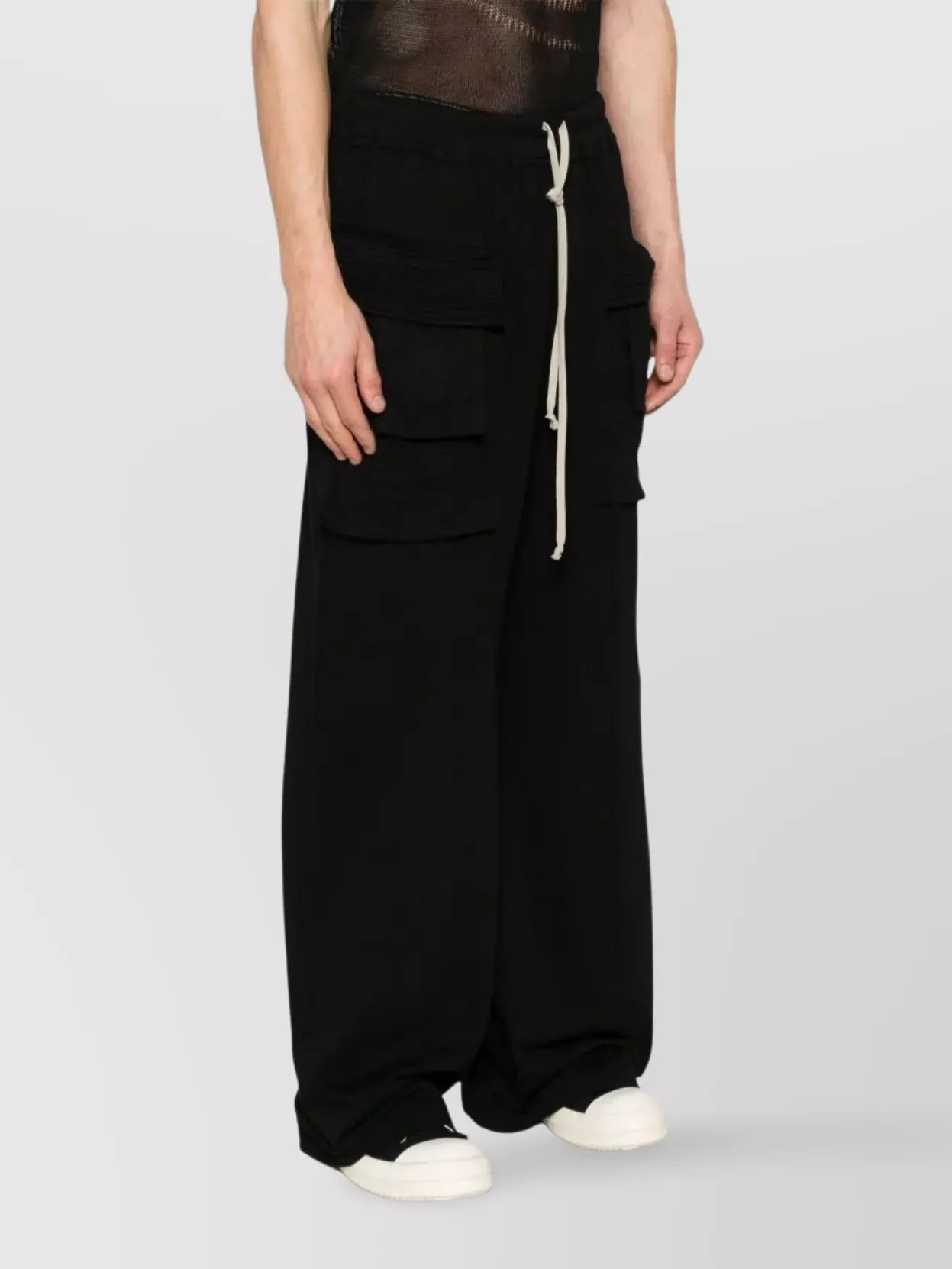 Rick Owens Drkshdw Wide Cargo Drawstring Trousers