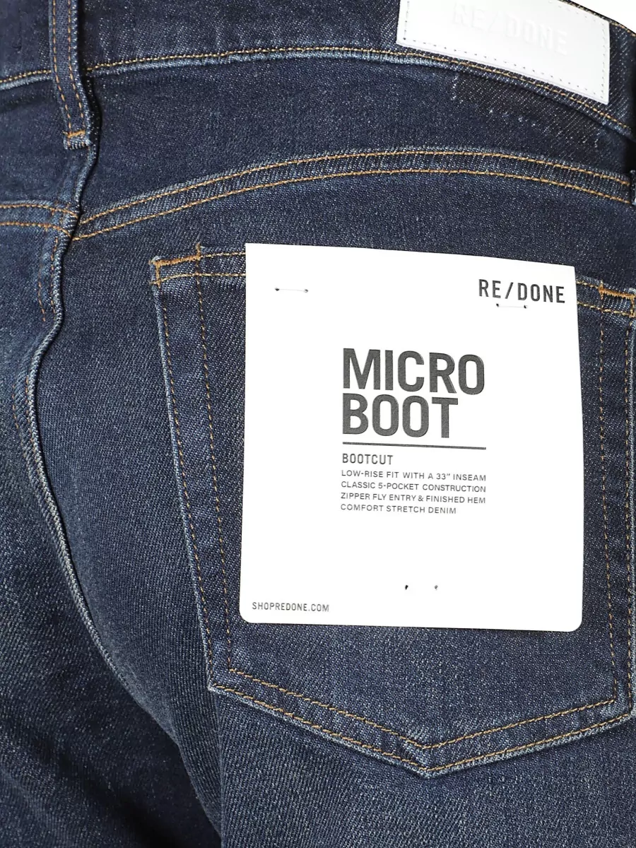 Re/Done Low-Rise Micro Bootcut Jeans
