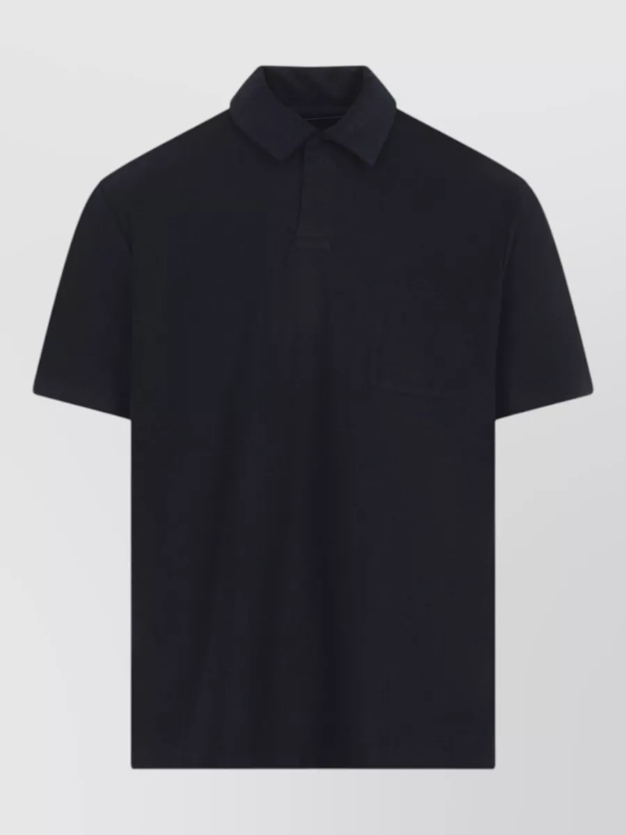Ralph Lauren Purple Label Silk Cotton Short-Sleeve Polo Shirt