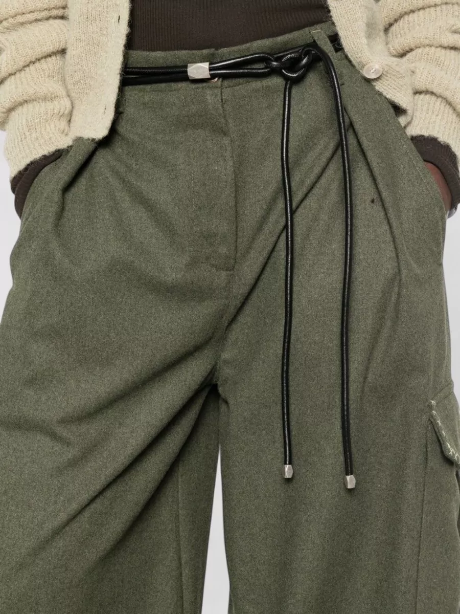 Front Street Pleated Wide-Leg Trousers