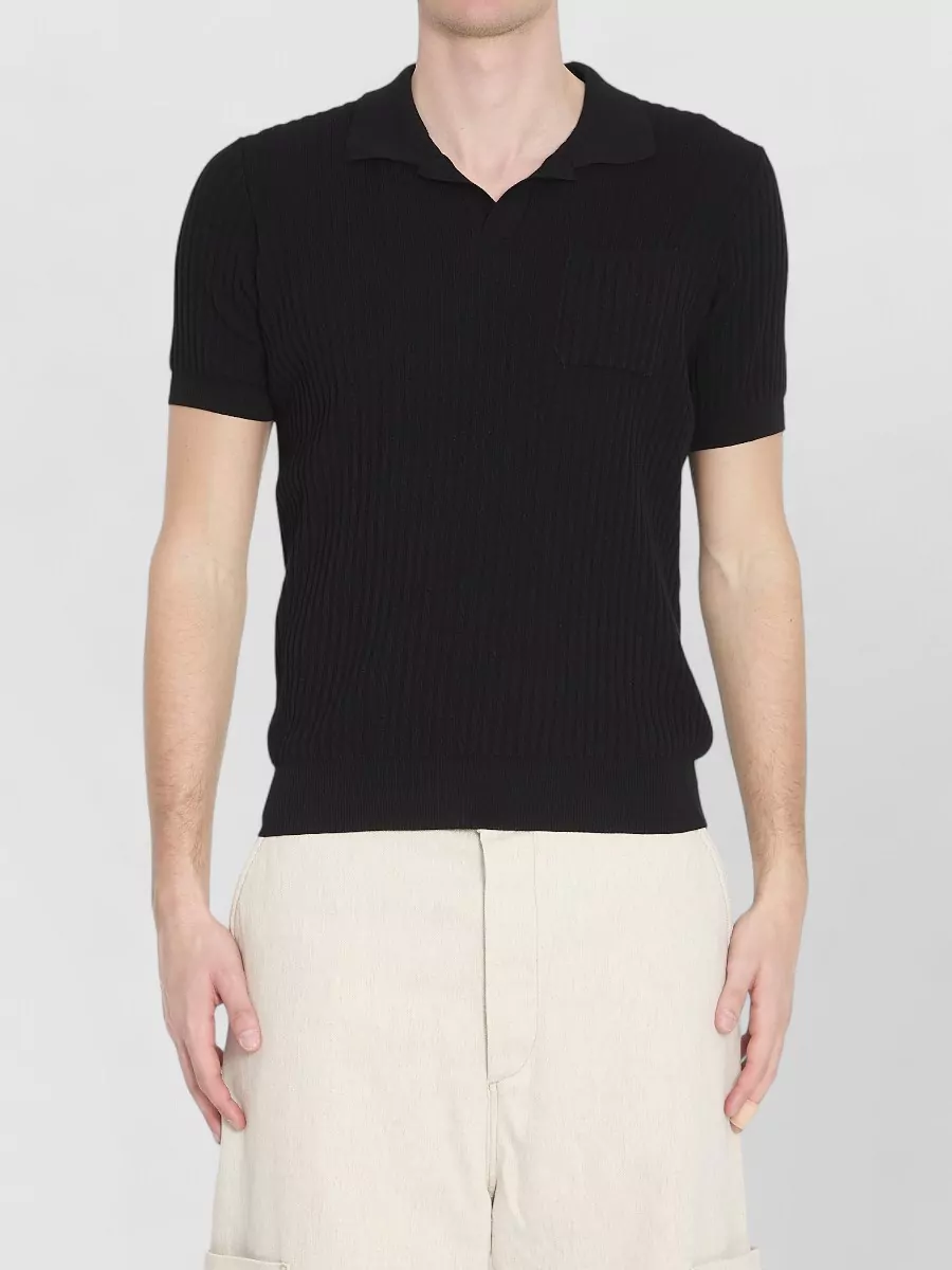 Roberto Collina ribbed cotton polo shirt