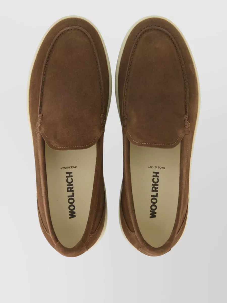 Woolrich Suede Slip On Sneakers Rubber Sole