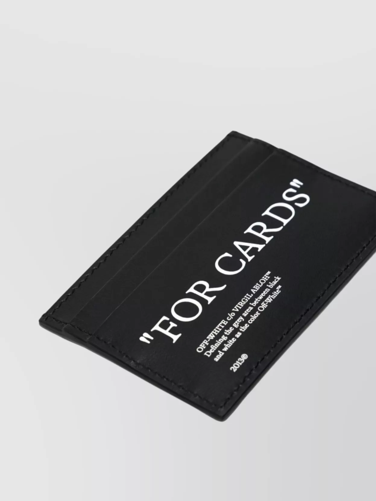 Off-White Quote Leather Card Case