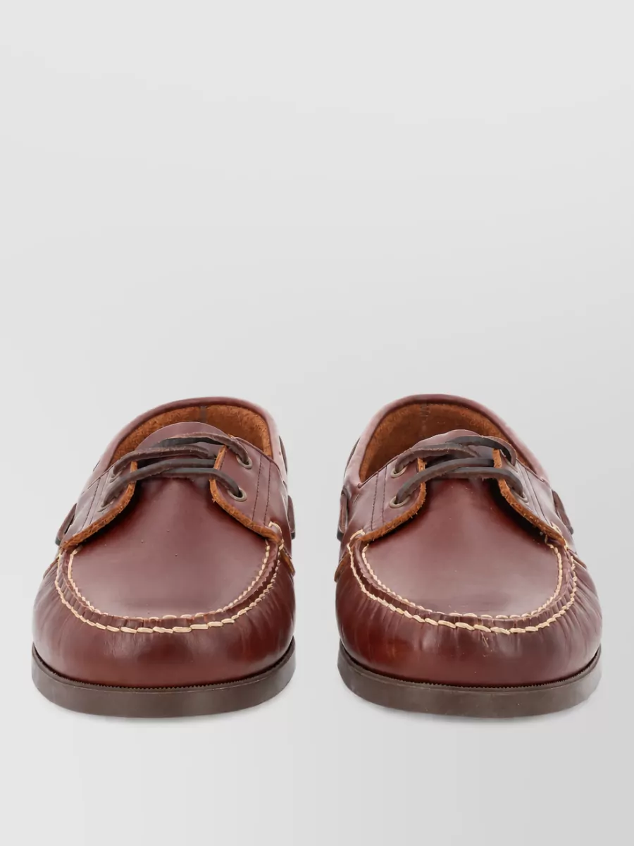 Paraboot leather boat shoes