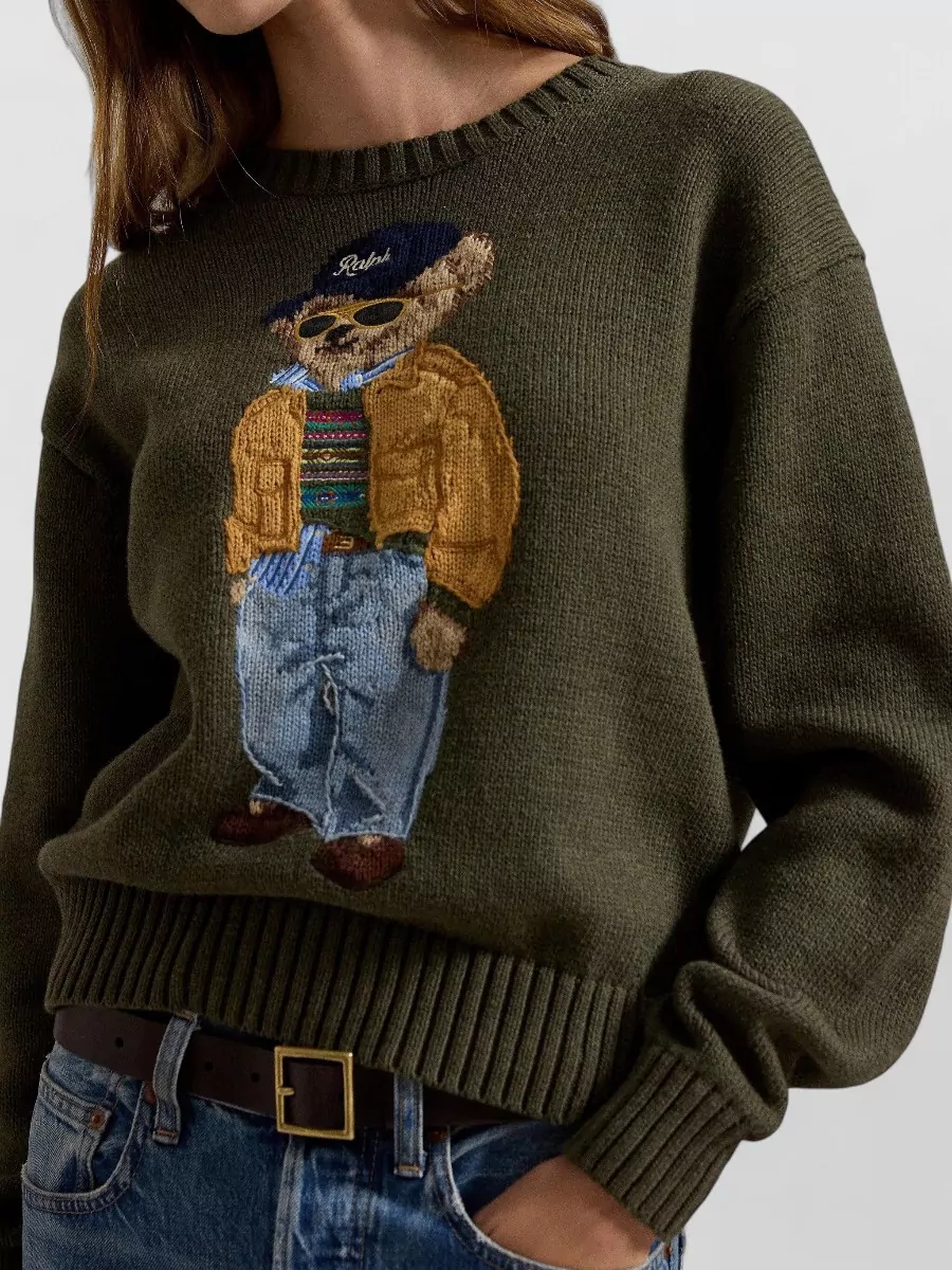 Polo Ralph Lauren Cotton Bear Intarsia Jumper