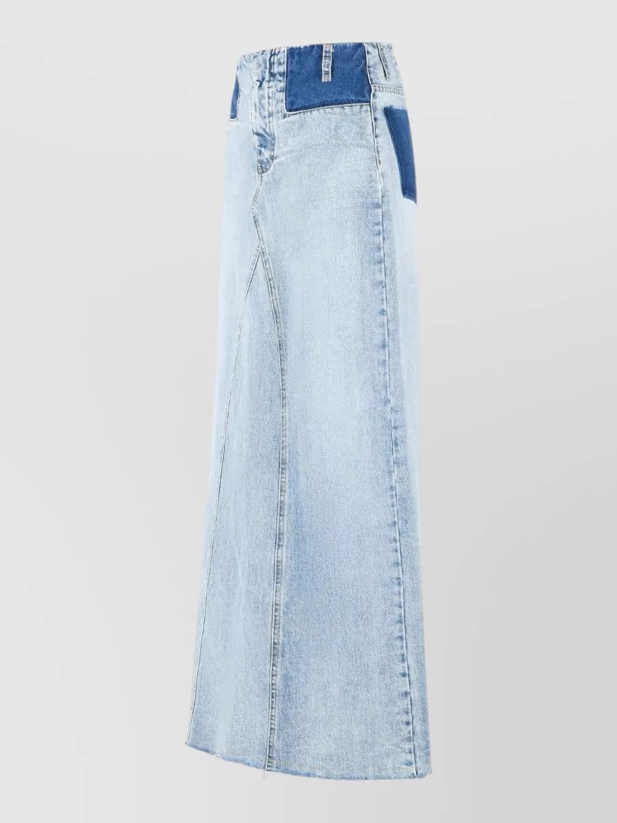 Maison Margiela Denim Two Tone Maxi Skirt