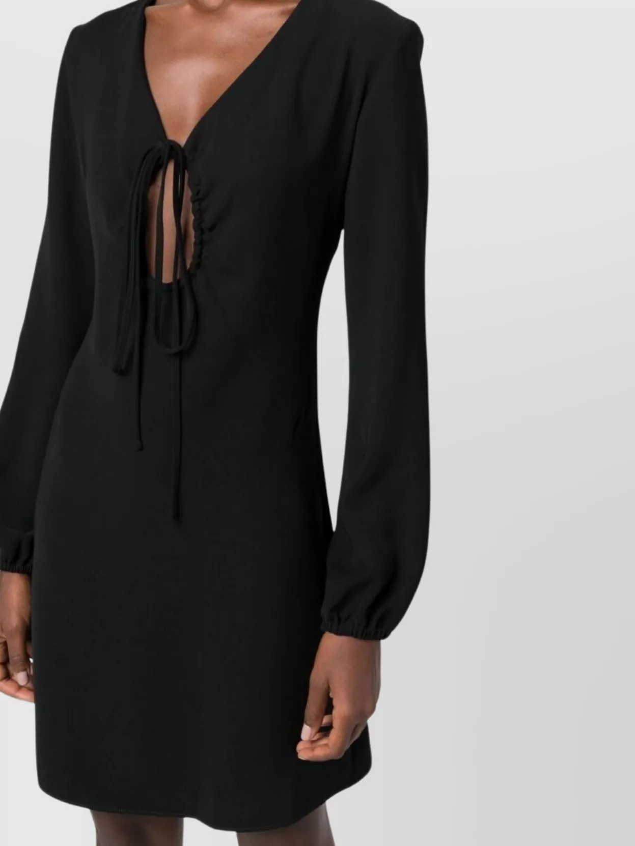 Parosh A-Line V-Neck Keyhole Dress