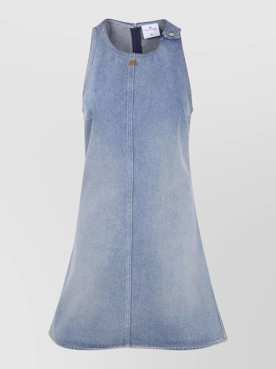 Courrèges denim a-line mini dress