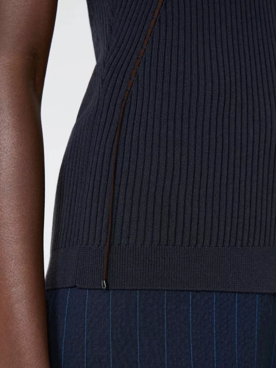Max Mara Ribbed V-Neck Vest