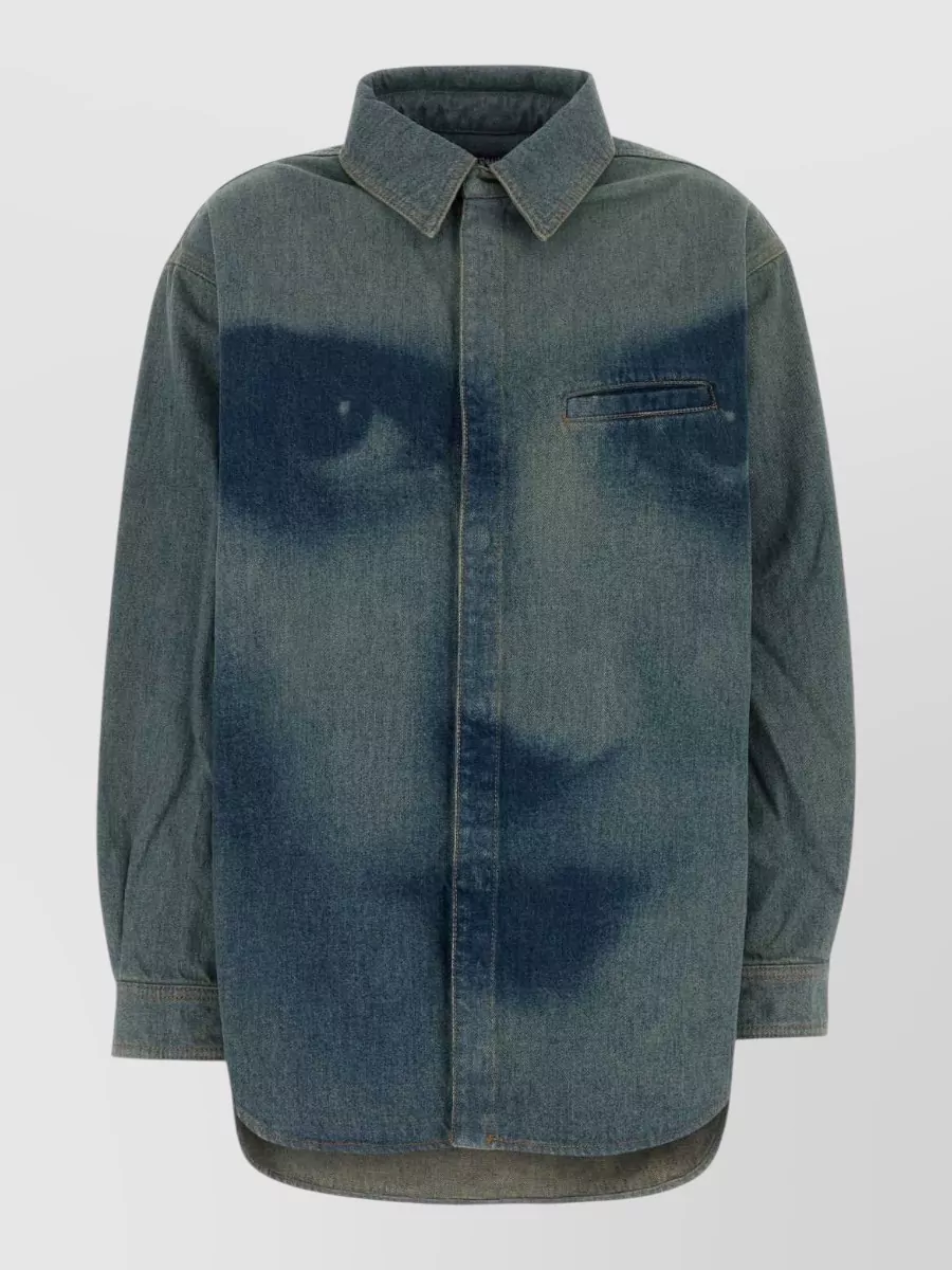 Jean Paul Gaultier printed denim shirt