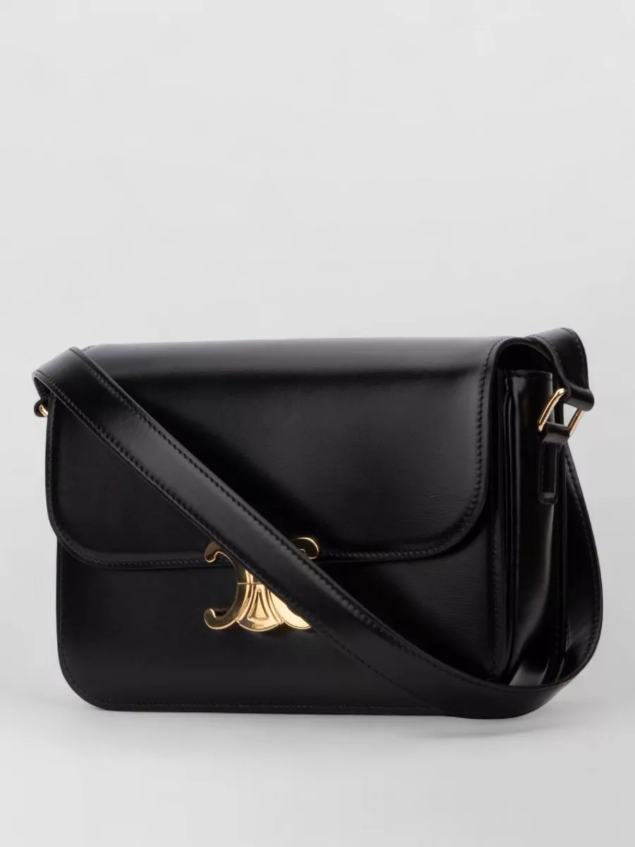 Celine Leather Triomphe Classique Shoulder Bag