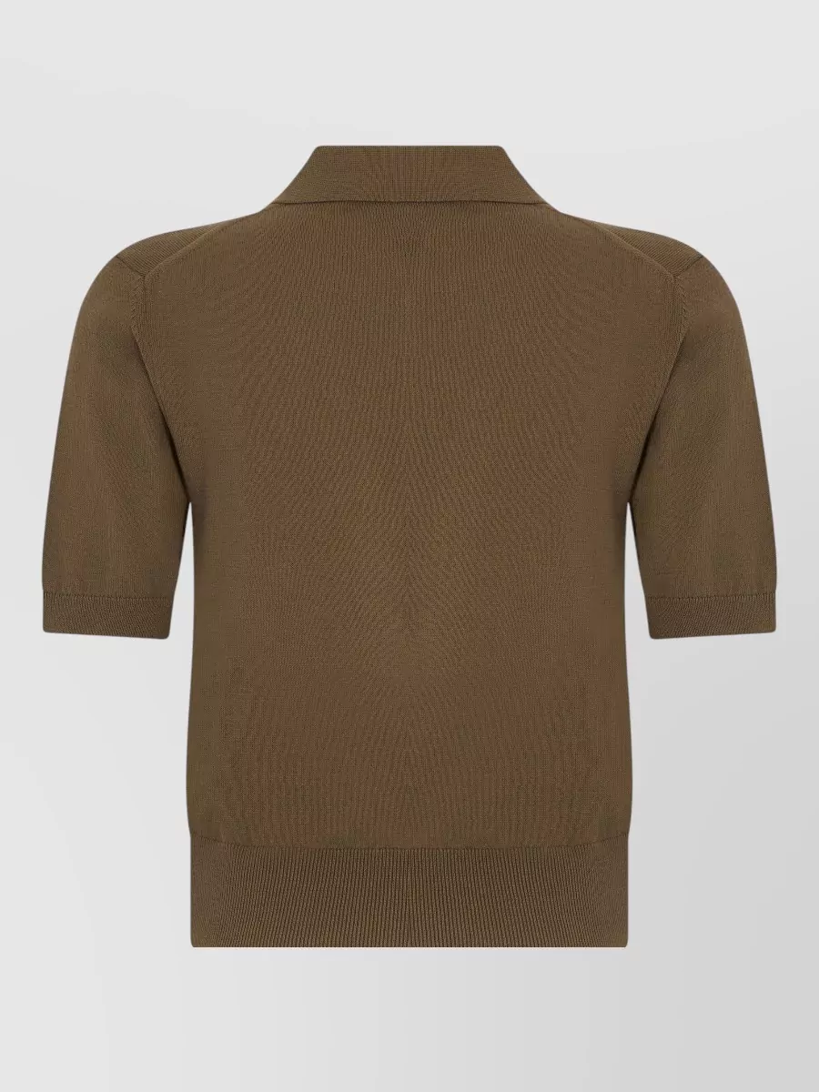 A.p.c. Cotton Fine-Knit Short-Sleeve Polo Shirt