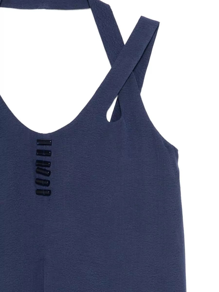 Emporio Armani Viscose V-Neck Sleeveless Top