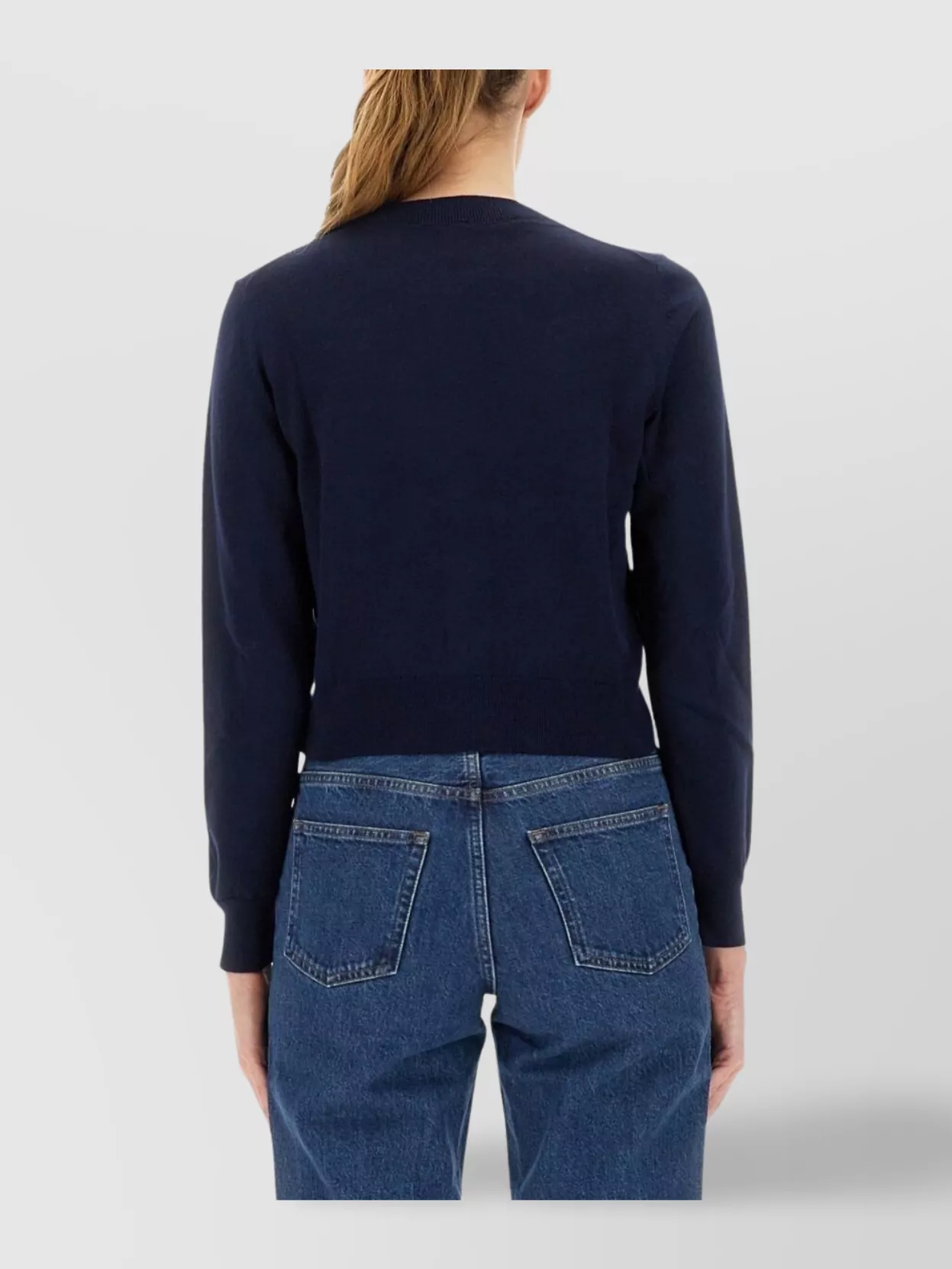 A.p.c. V-Neck Long Sleeve Knit Cardigan Logo