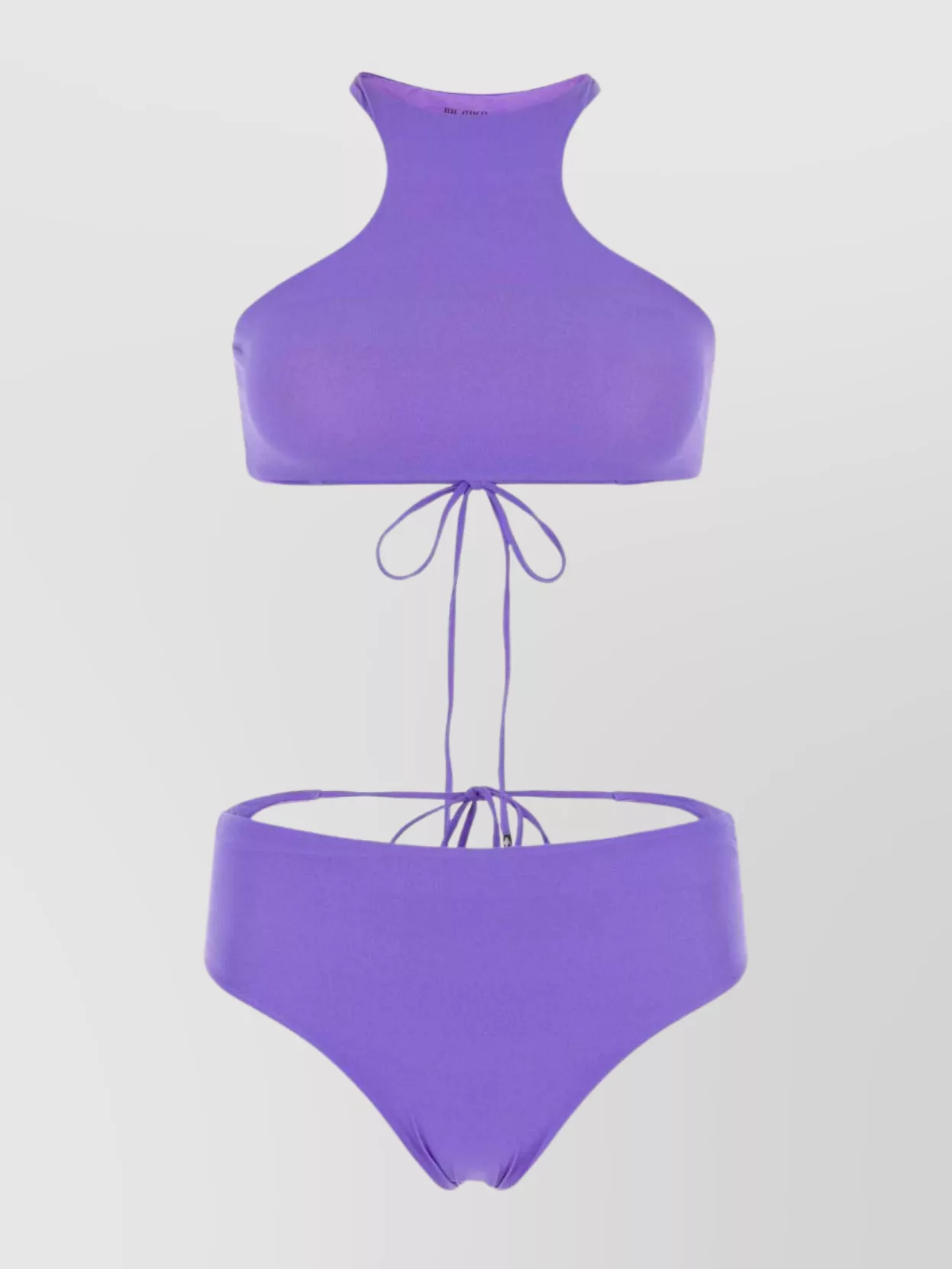 Shop Attico Stretch Nylon High-waisted Bikini Bottoms