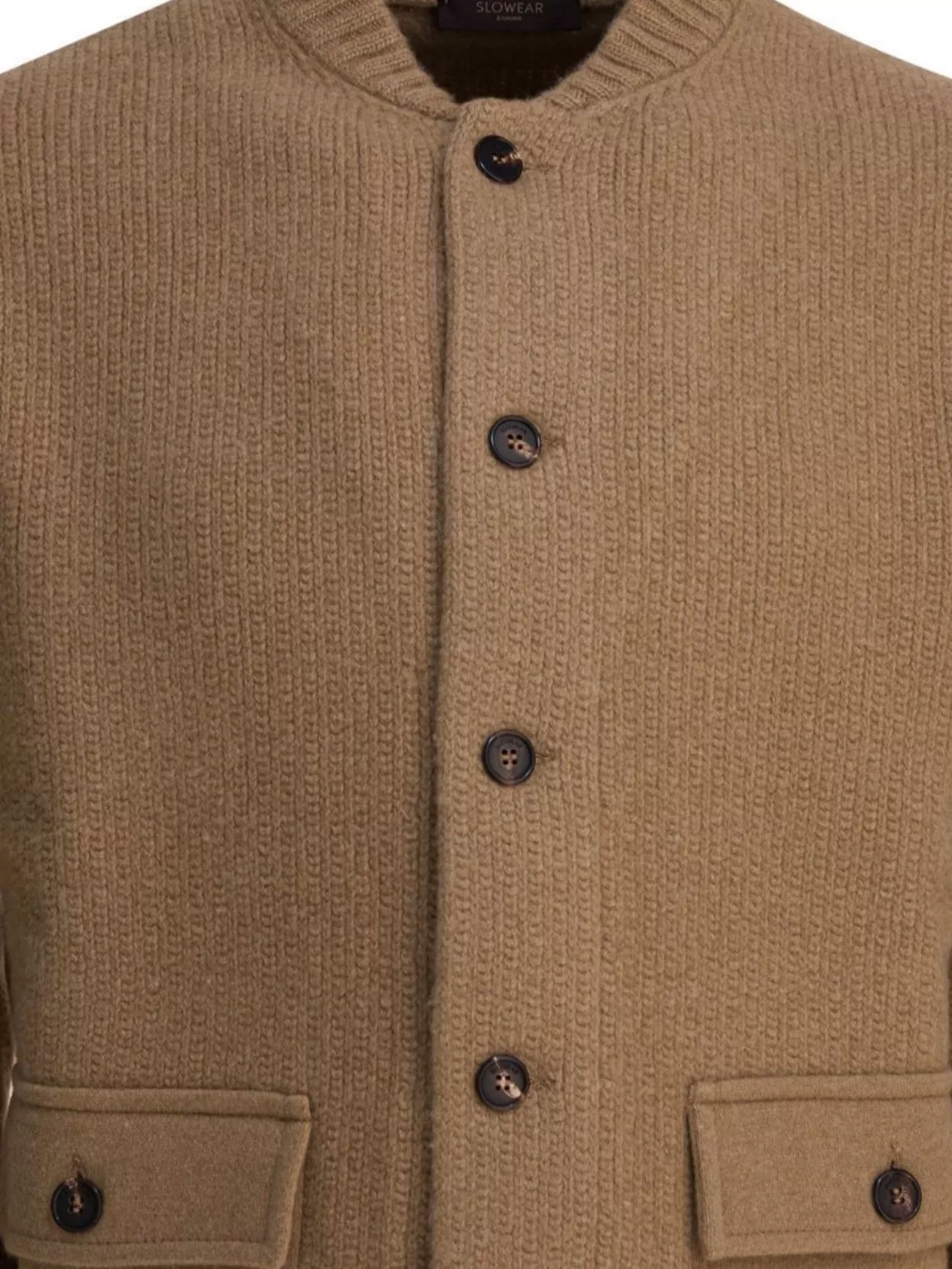 Zanone Long Sleeve Ribbed Jacket Front Pockets