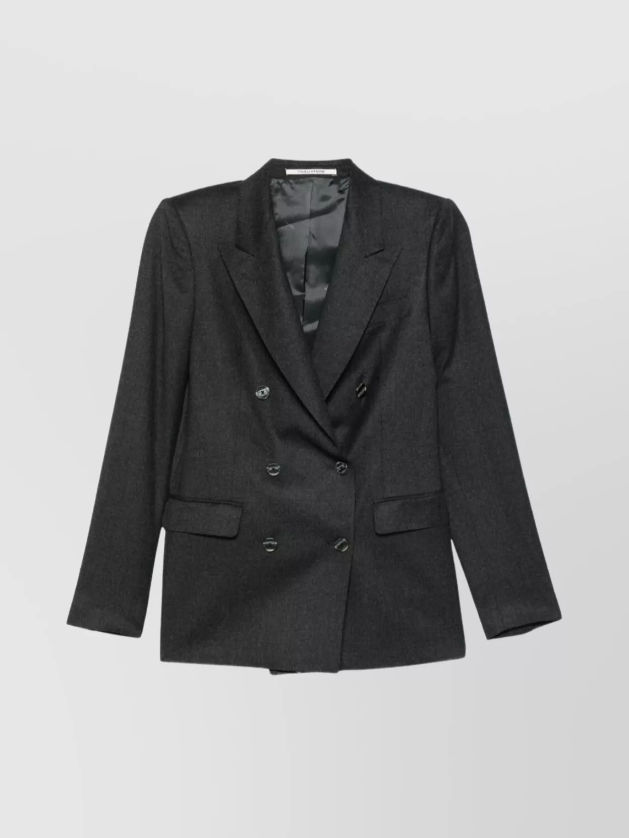 Tagliatore Wool And Silk Pleated Suit Clothing In Black