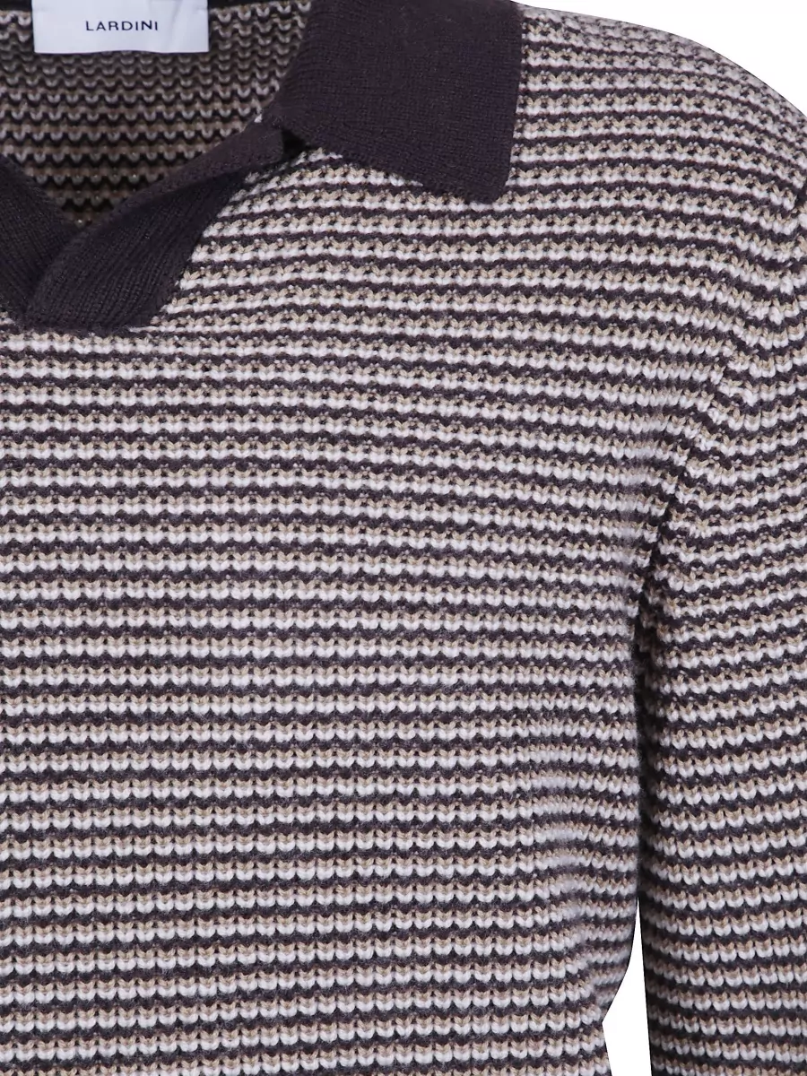 Lardini Wool Cashmere Polo Sweater
