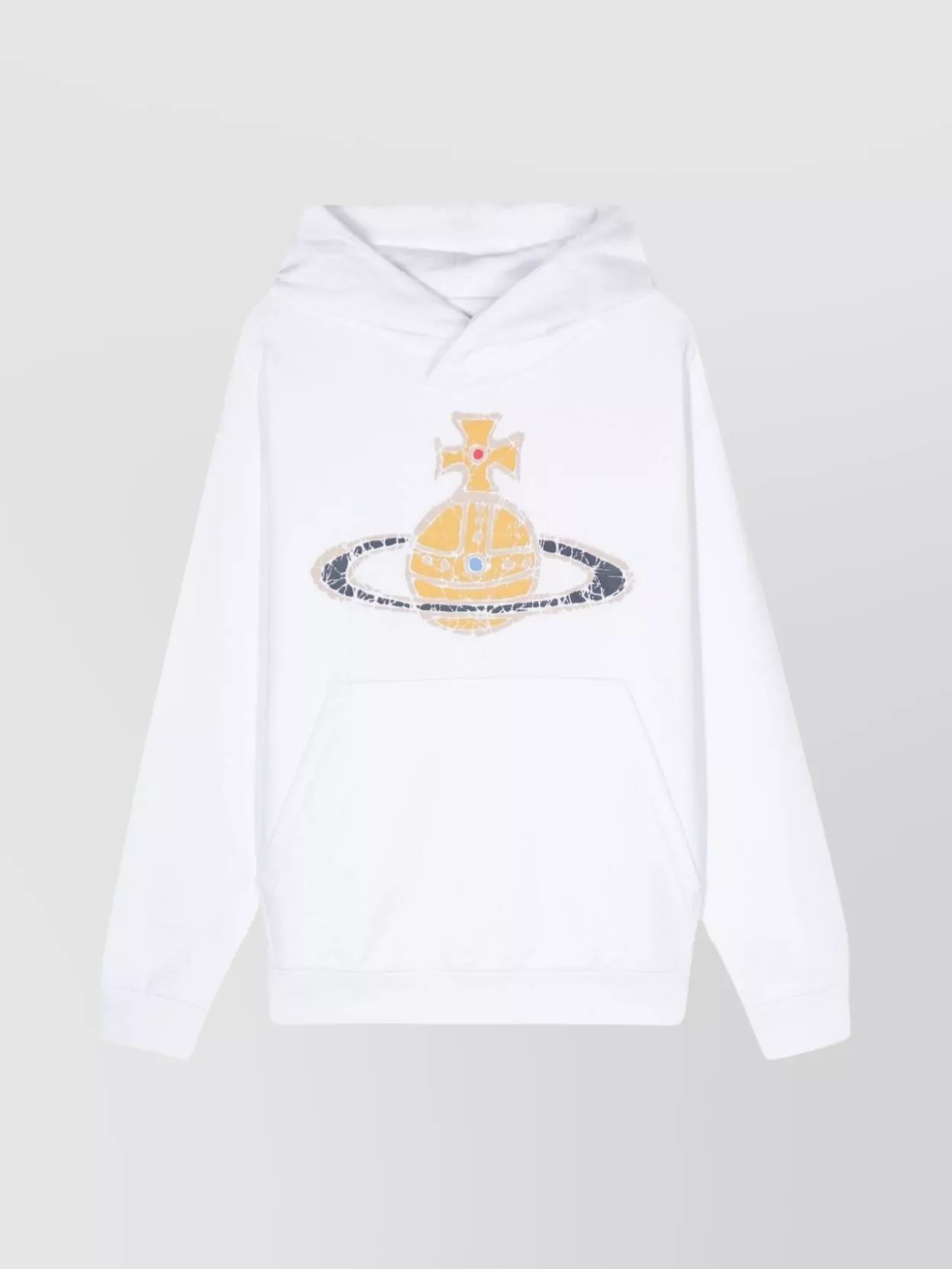 Shop Vivienne Westwood Organic Cotton Jersey Crewneck With Front Pocket In White