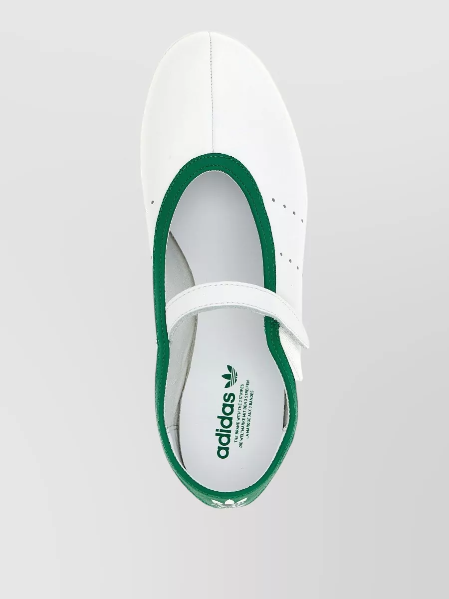 Adidas Originals Leather Logo-Print Mary Jane Slip-On Sneakers