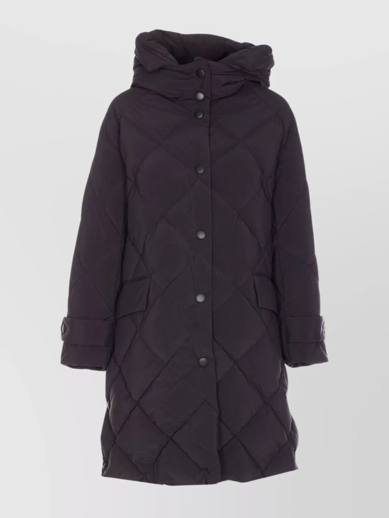 Tatras Long Padded Jacket With Hood And Pockets In Blue