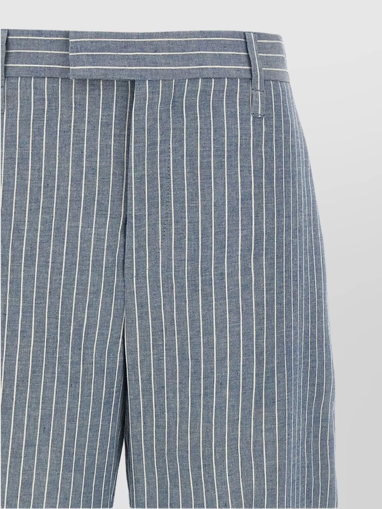 Brunello Cucinelli Striped Wide Leg Trousers With Multiple Pockets