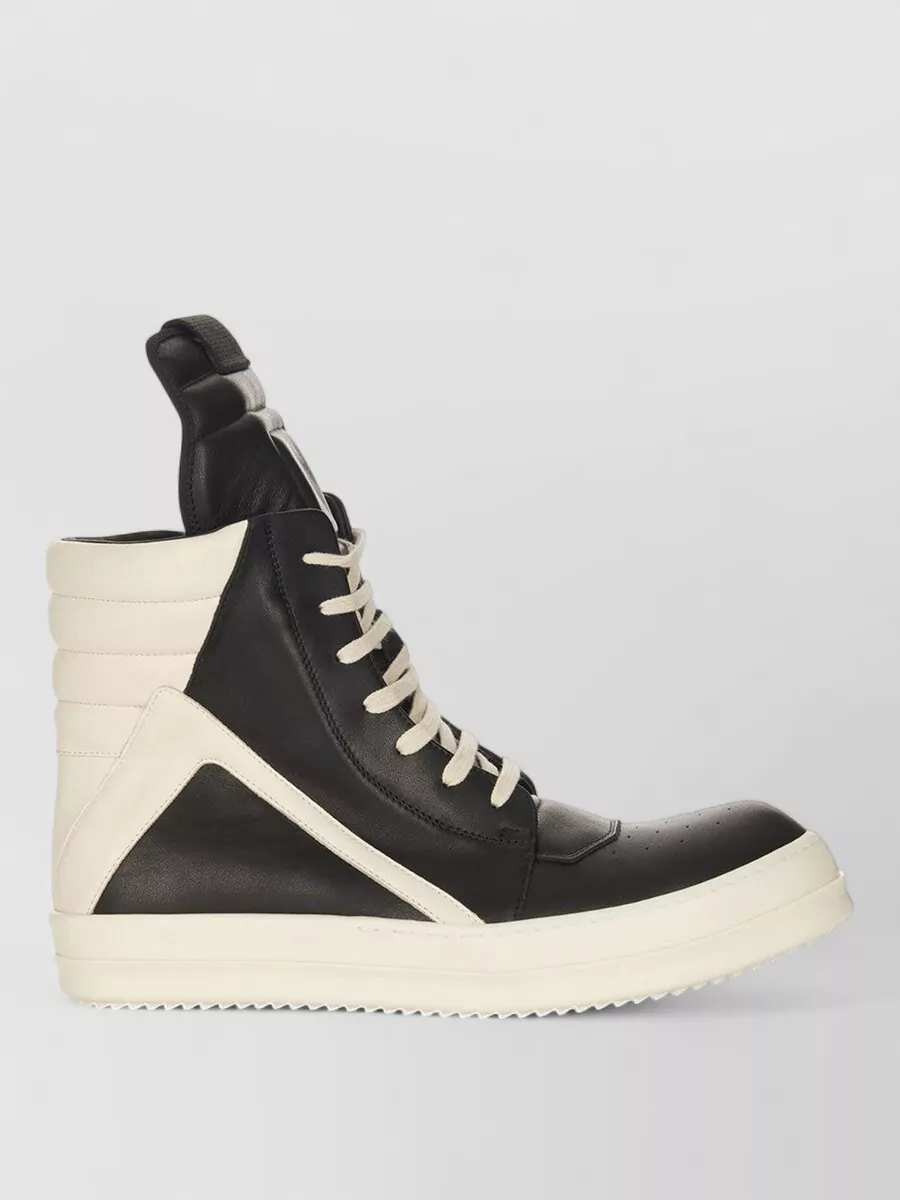Rick Owens leather geobasket high-top sneakers