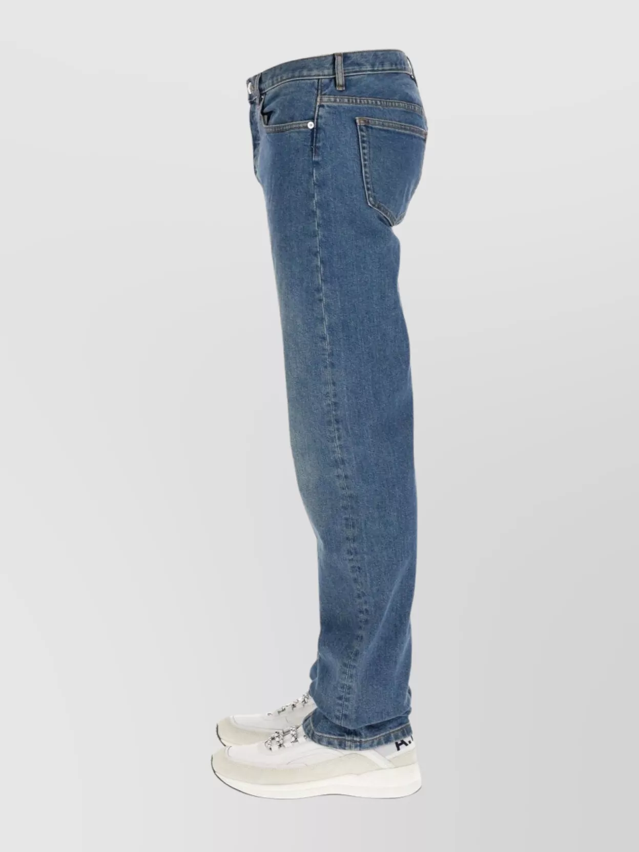 Apc Straight Leg Denim Jeans With Faded Effect