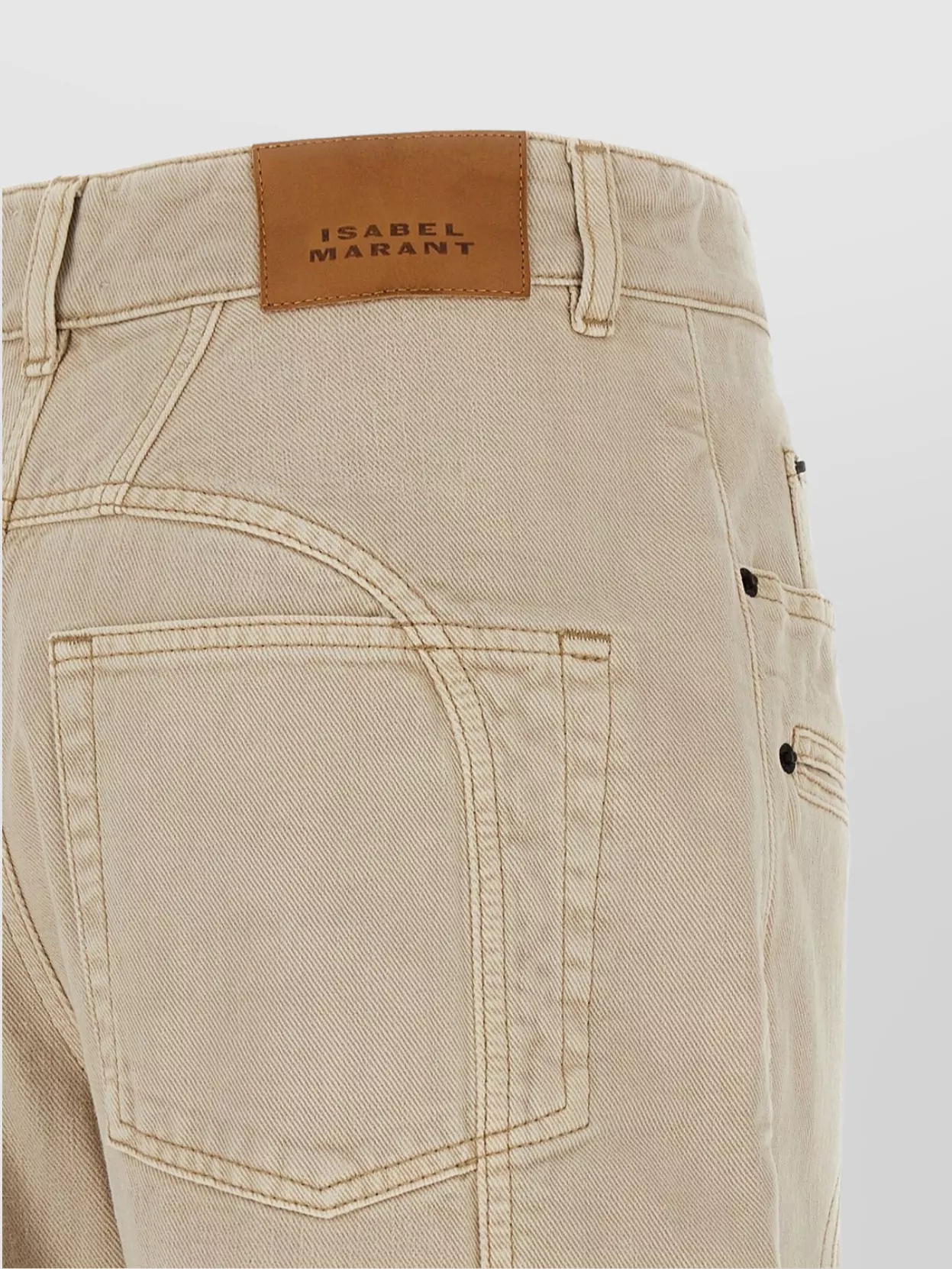 Isabel Marant 'Betiane' Jeans Contrast Stitching Detail