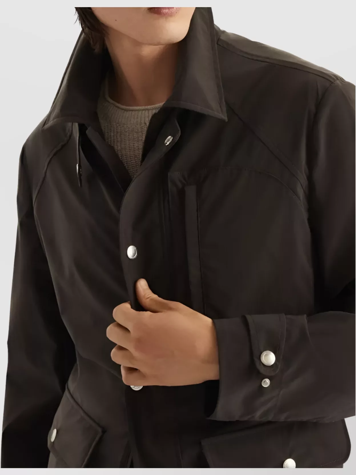 Brunello Cucinelli Raglan Sleeve Jacket Zip Pocket