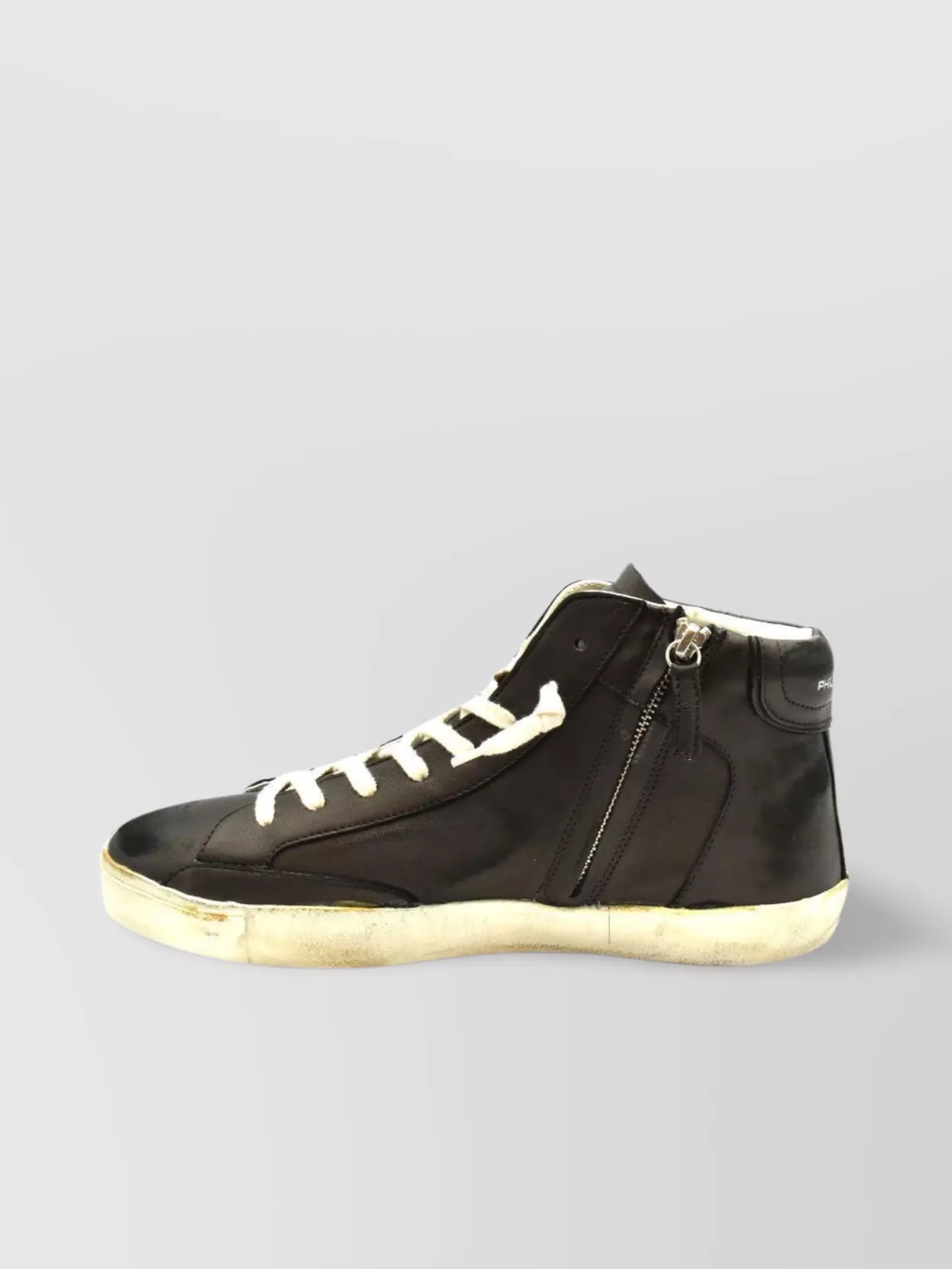Philippe Model High-top Rubber Sole Sneakers In Black