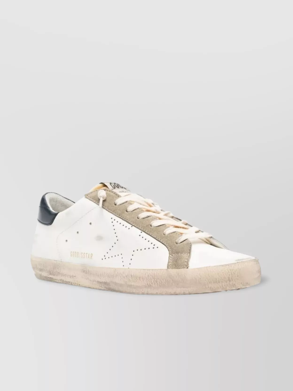 Golden Goose Distressed Leather Low Top Sneakers