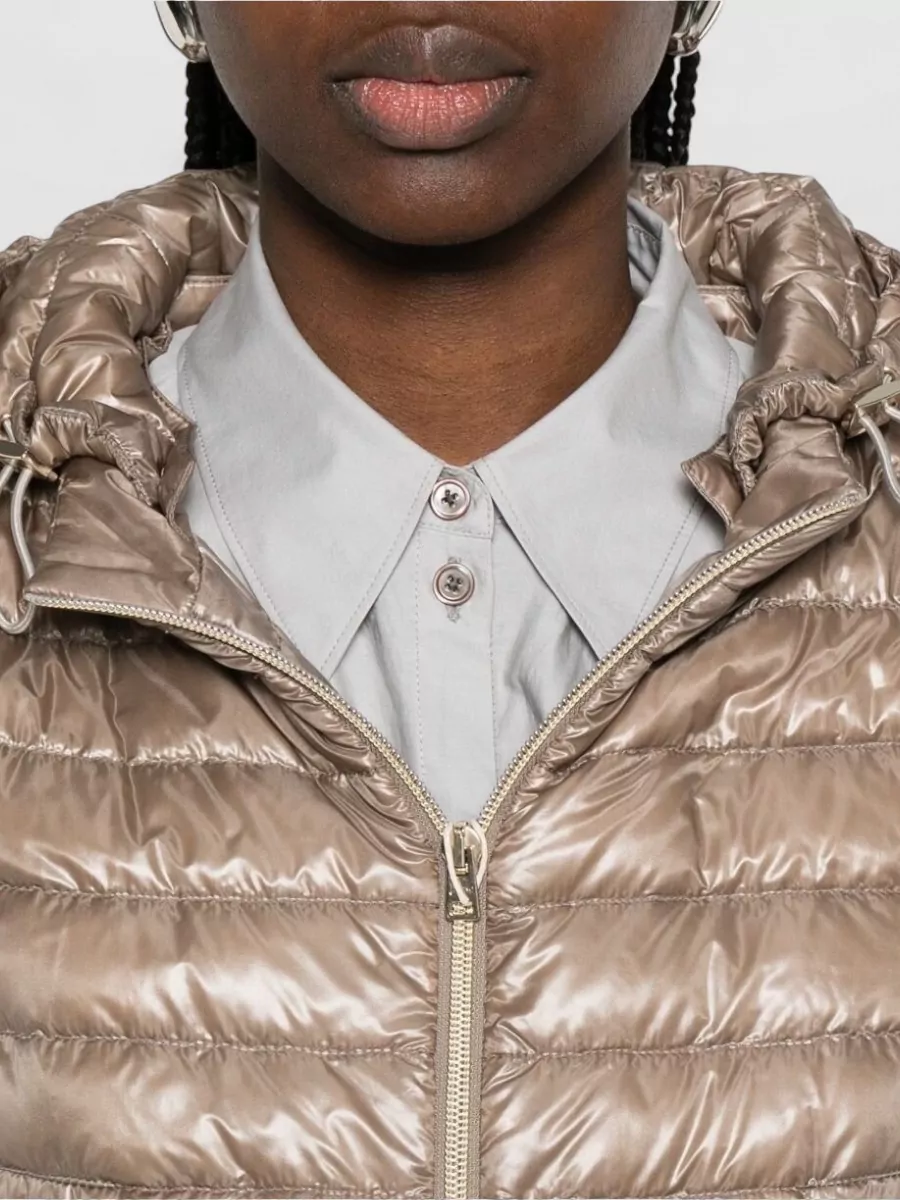 Herno Hooded Nylon Short Down Jacket Quilted