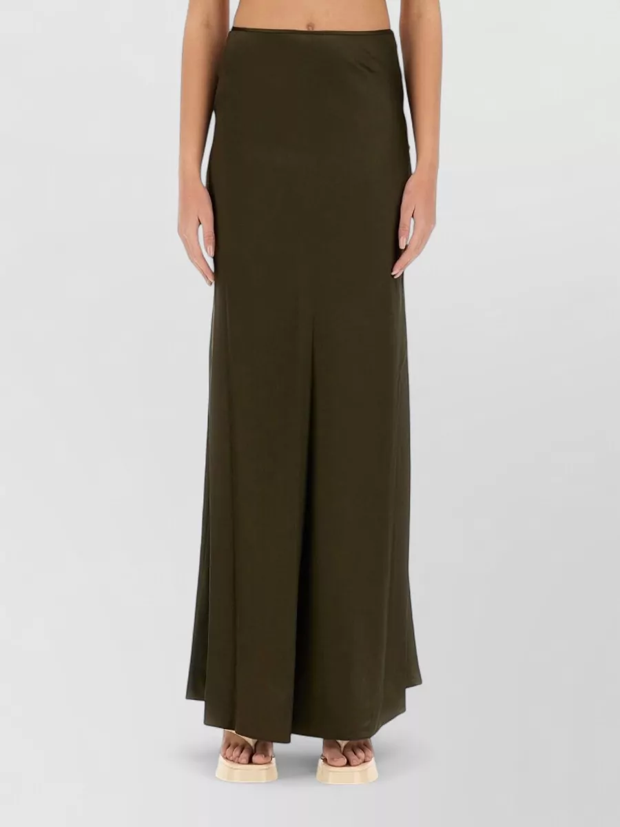 Staud silk midi skirt