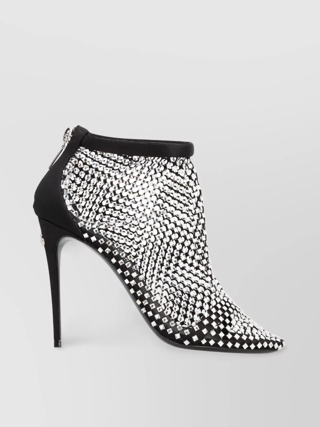 Dolce & Gabbana Crystal-embellished Satin Ankle Pumps