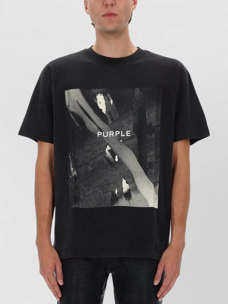 Purple Brand Logo Print T-Shirt