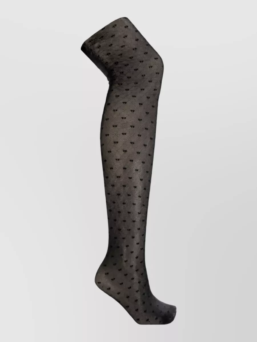 Tom Ford semi-sheer monogram diamond-knit tights