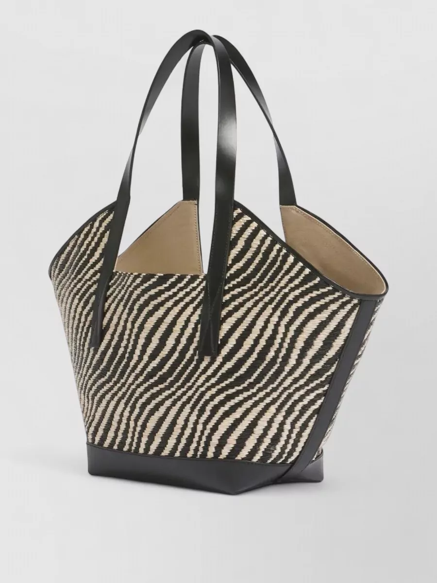 Marni Small Tote Bag Dual Handles Zebra Pattern