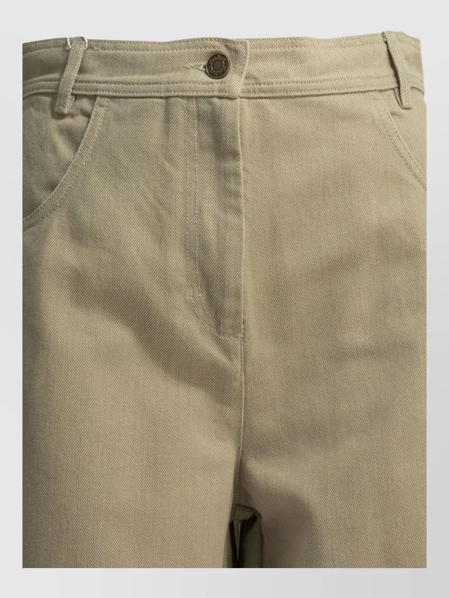 Max Mara coated cotton wide-leg trousers