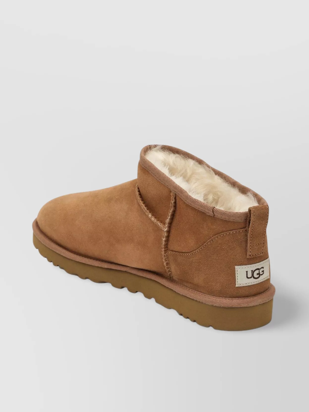 Ugg Shearling Lined Round Toe Pull Tab Boot