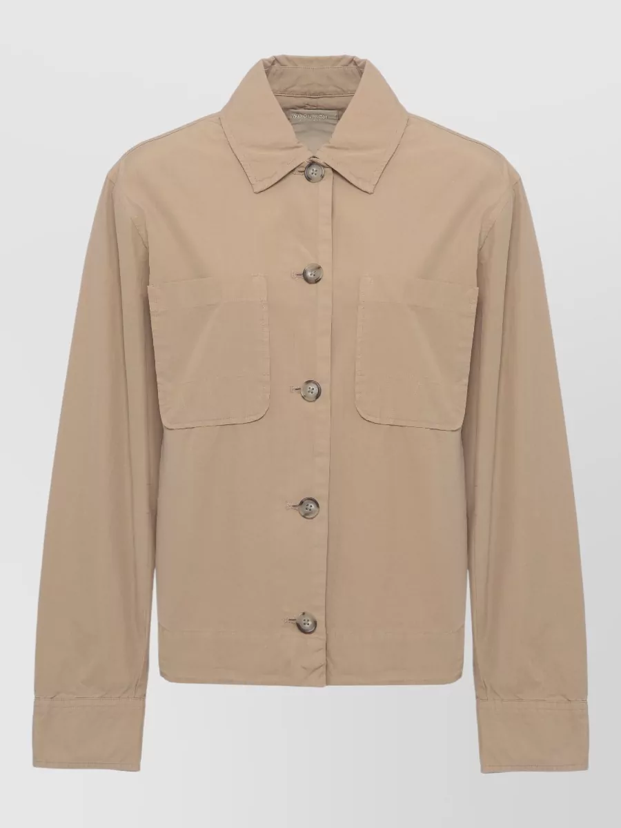 Woolrich cotton single-breasted shirt jacket