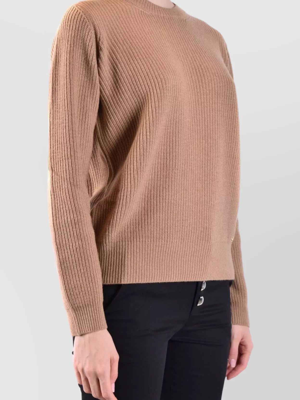Pinko Ribbed Crew Neck Knitwear Sweaters